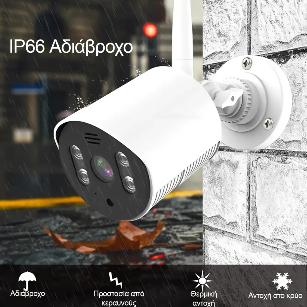 Robbon Camera 4 κάμερες RobiCam WiFi με οθόνη 10,1″ και ενσωματωμένη συσκευή εγγραφής ...
