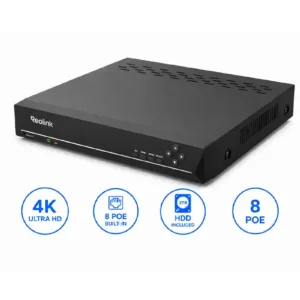 Reolink NVS8 with 2TB HDD (RLN8-410) 8-Channel 4K PoE NVR